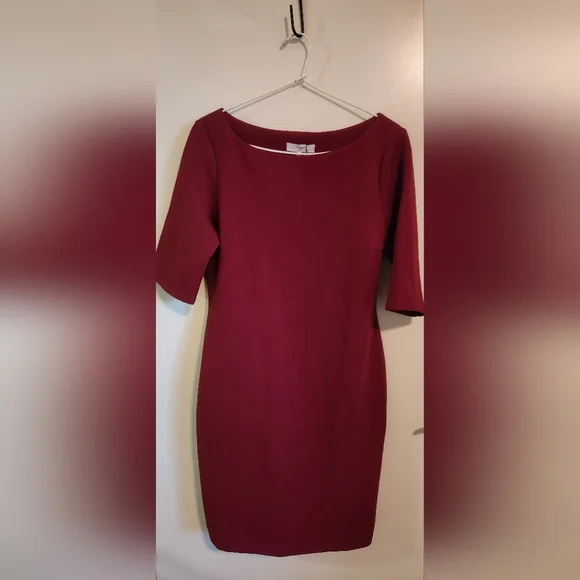 Spurr Essential Stretch Dress - Size 16 Burgundy - Picture 2 of 5